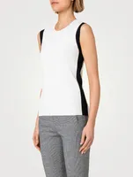 Colourblock Sleeveless Sweater