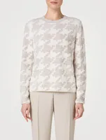 Houndstooth Jacquard Sweater