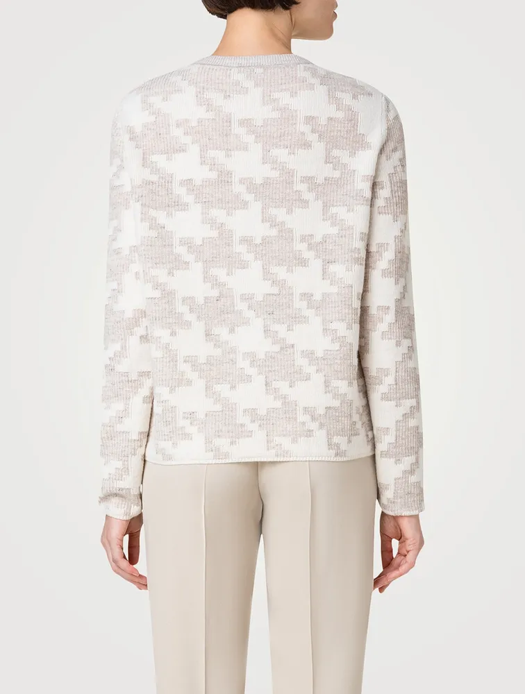 Houndstooth Jacquard Sweater