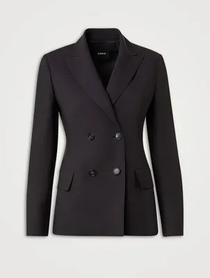 Gala Cool Wool Double-Breasted Blazer