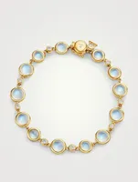 Full Moon 18K Gold Blue Moonstone Bracelet