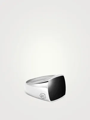 Black Onyx Signet Ring