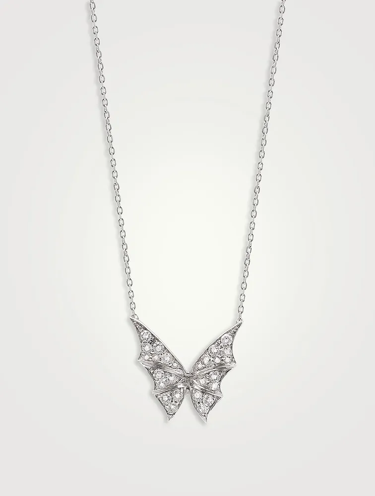 Fly By Night 18K White Gold Nocturnal Pendant Necklace