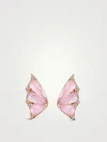 Fly By Night 18K Rose Gold Crystal Haze Stud Earrings