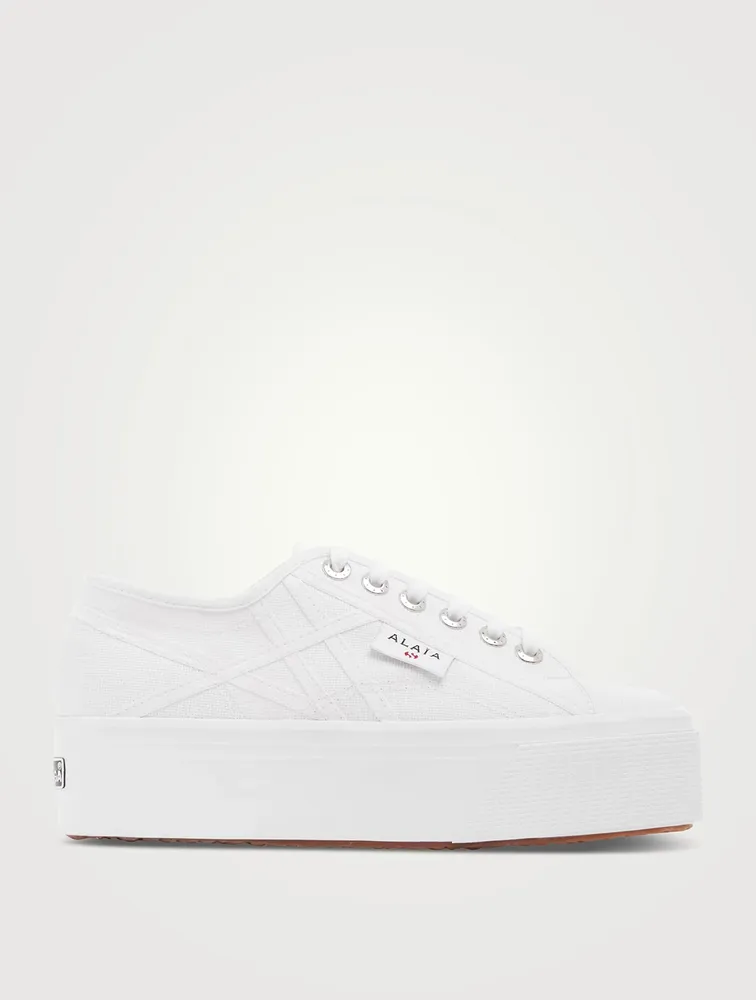 Alaïa x Superga Canvas Platform Sneakers