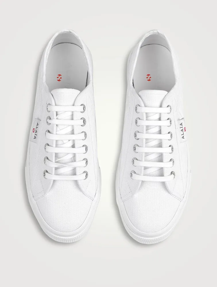 Alaïa x Superga Canvas Platform Sneakers