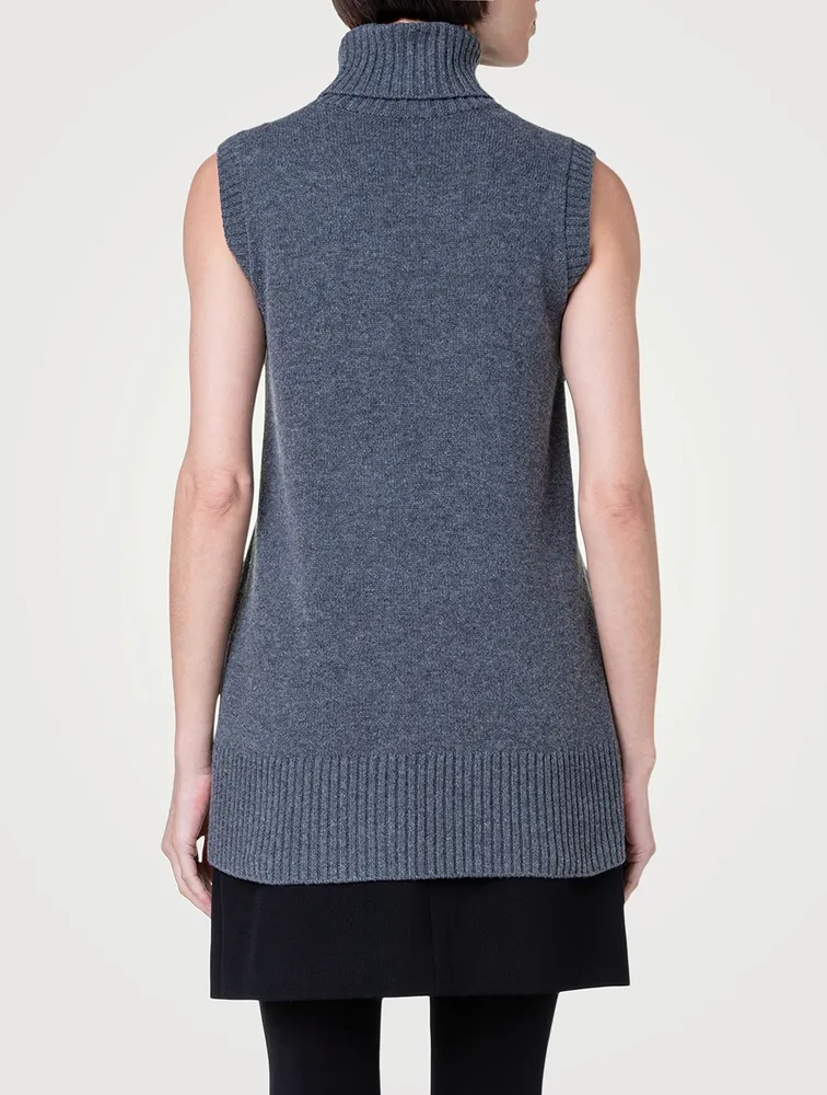 Sleeveless Turtleneck Sweater