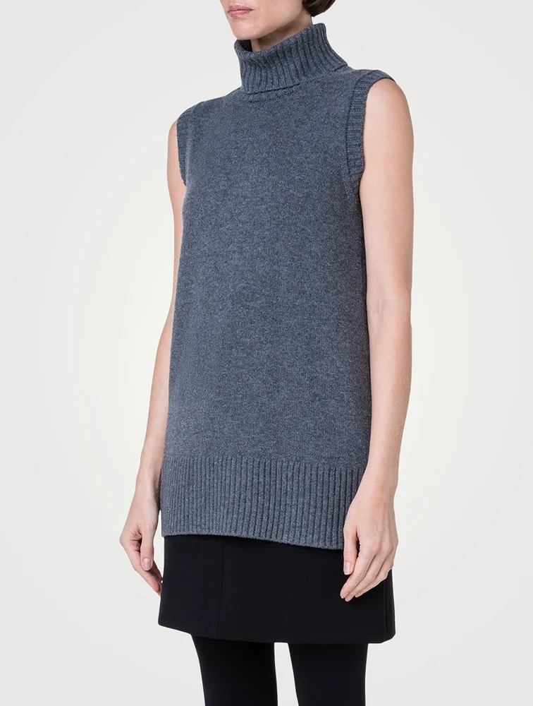 Sleeveless Turtleneck Sweater