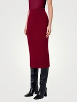 Rib-Knit Pencil Skirt