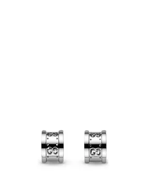 Icon 18K White Gold Twirl Earrings