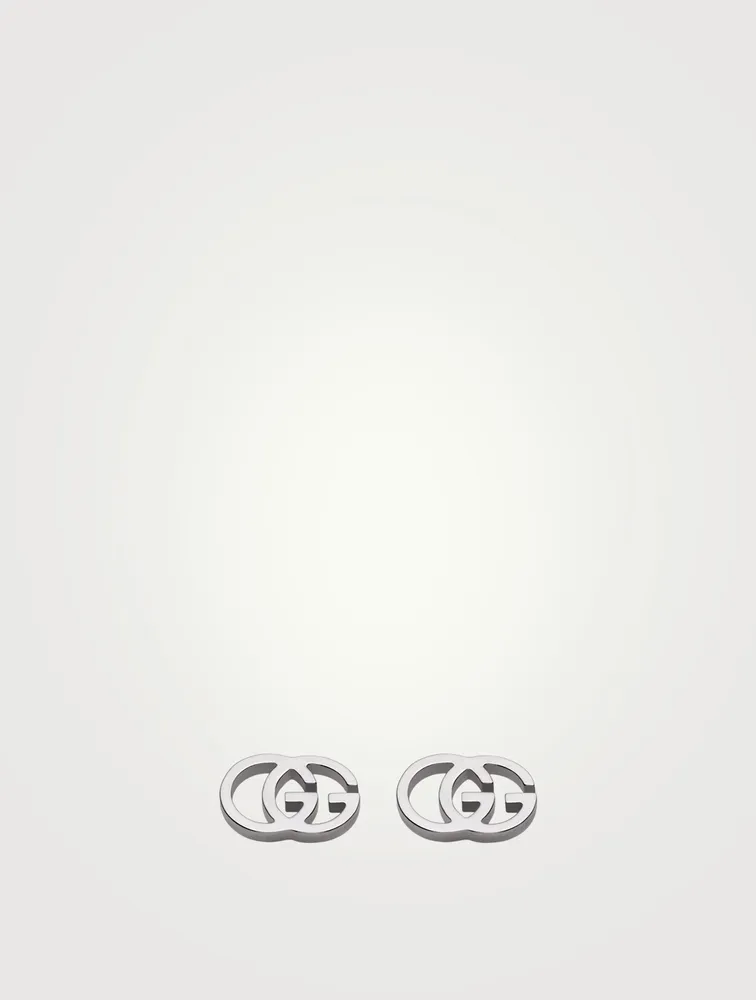 18K White Gold GG Stud Earrings