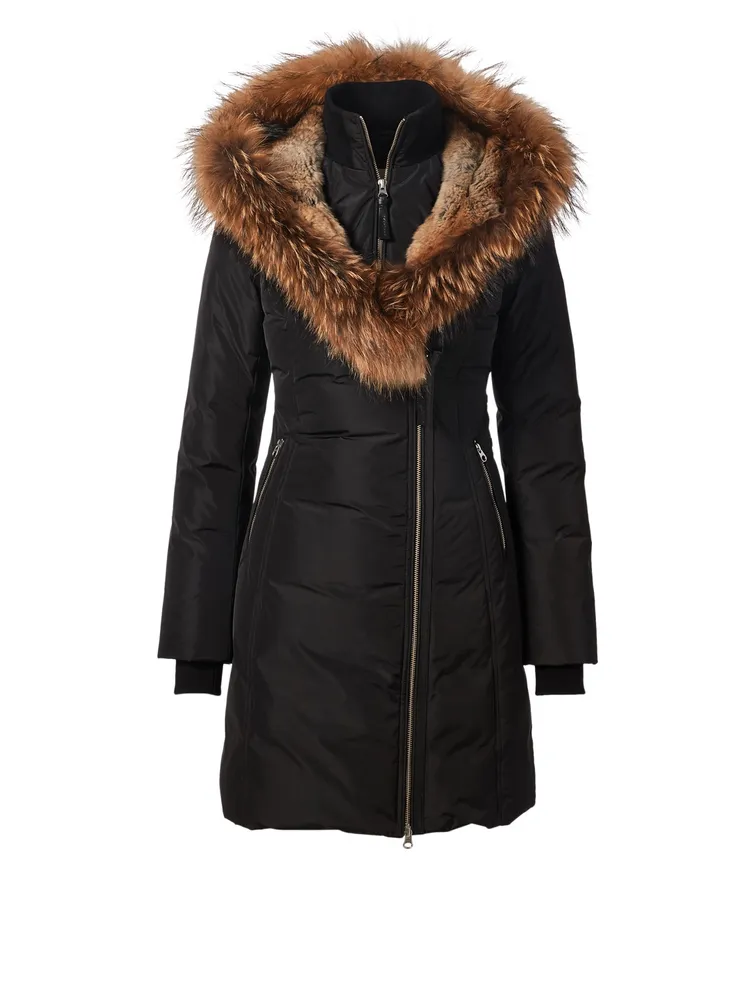 Trish Down Coat With Fur Hood