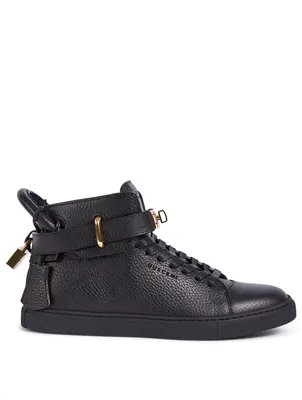 100MM Leather High-Top Sneakers