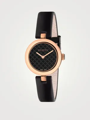 Small Diamantissima Goldtone Leather Strap Watch