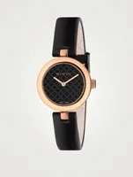 Small Diamantissima Goldtone Leather Strap Watch