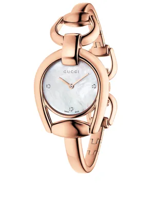 Horsebit Rose Goldtone Bracelet Watch