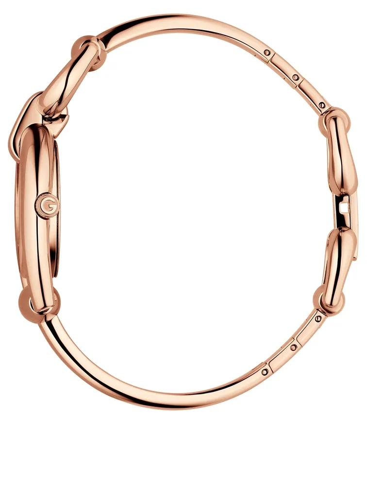 Horsebit Rose Goldtone Bracelet Watch
