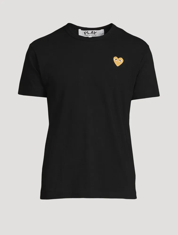 Cotton T-Shirt With Gold Heart