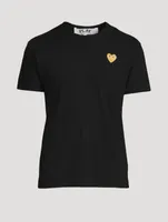 Cotton T-Shirt With Gold Heart