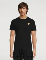 Cotton T-Shirt With Gold Heart