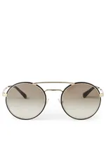 Round Aviator Sunglasses