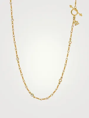 18K Gold Karina Necklace With White Sapphire