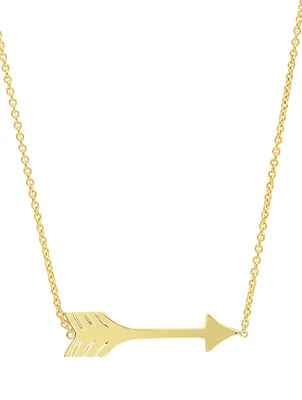 Mini 18K Gold Arrow Necklace