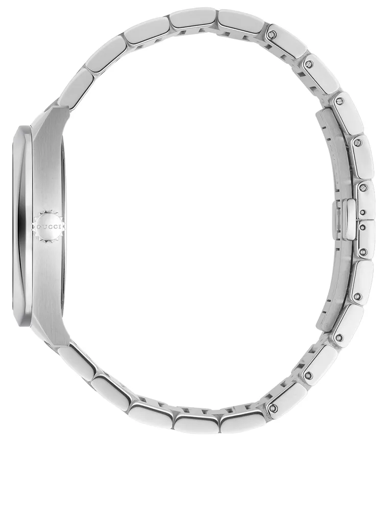 Stainless Steel Bracelet Watch With Diamonds