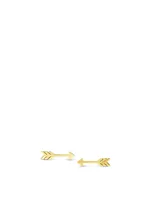 Mini 18K Gold Arrow Stud Earrings