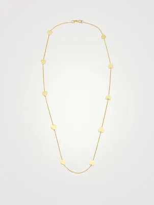 Gold Heart-By-The-Inch Necklace