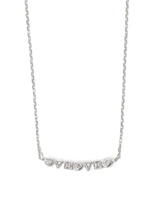 Cléo Sterling Silver Bar Necklace With White Sapphires