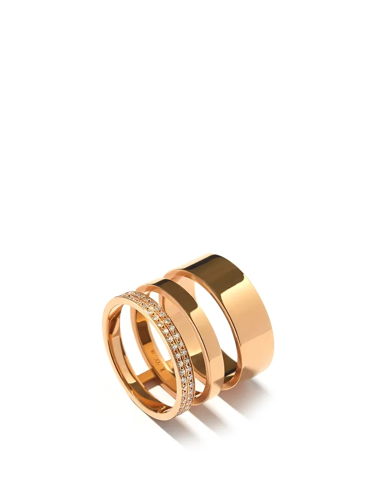 Berbère Module 18K Gold Ring With Diamonds