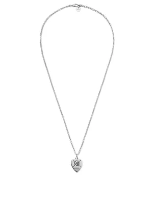 GucciGhost Sterling Silver Heart Necklace