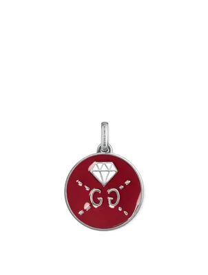 GucciGhost Sterling Silver Diamond Charm