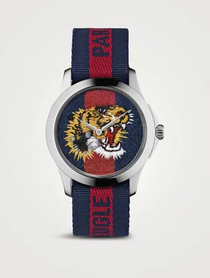 Le Marché Des Merveilles Tiger Nylon Strap Watch