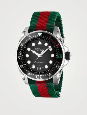 Gucci Dive Web Steel Strap Watch