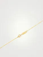 Gold Inlay Heart Necklace With Diamonds