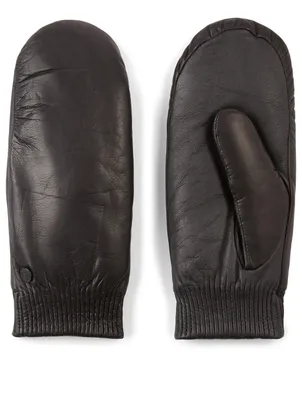 Leather Rib Luxe Mittens