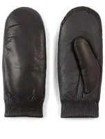 Leather Rib Luxe Mittens