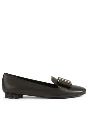 Sarno Flower Heel Leather Loafers
