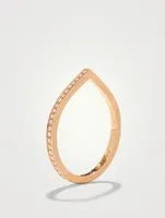 Antifer 18K Rose Gold Ring With Pavé Diamonds