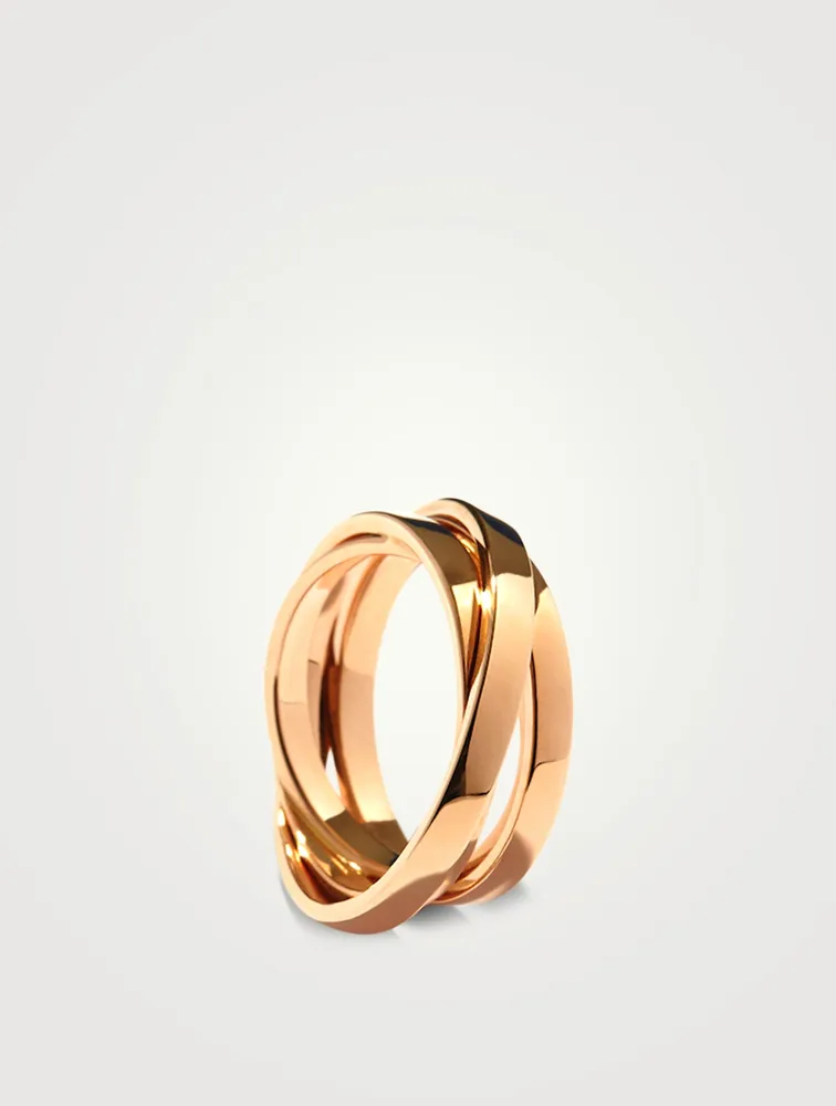 Technical Berbère 18K Rose Gold Twisted Ring