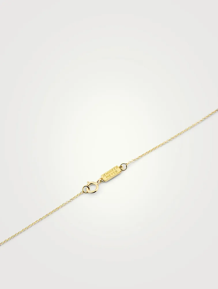 Gold Cross Bar Necklace