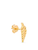 Mini 18K Gold Leaf Stud Earrings