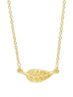 Mini 18K Gold Leaf Necklace