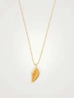 Gold Small Leaf Necklace