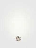 14K Gold Tiny Disc Single Stud Earring With Diamonds