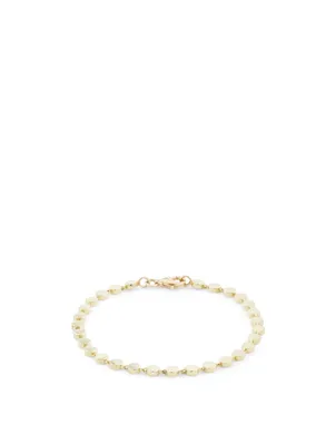 Mini Gold Circle Link Bracelet