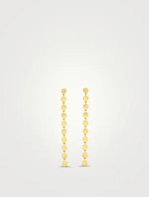 Mini 18K Gold Circle Link 10-Drop Earrings