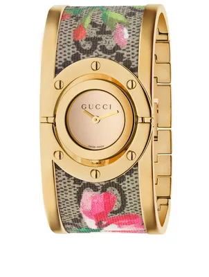 Twirl Goldtone Cuff Bracelet Watch